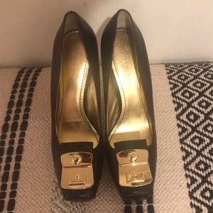 Nine West (Black) Leather Pump Heels